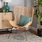 Baxton Studio Colorado Modern Bohemian Natural Brown Rattan and Black Metal Accent Chair 224-13131-ZORO - alternate 1